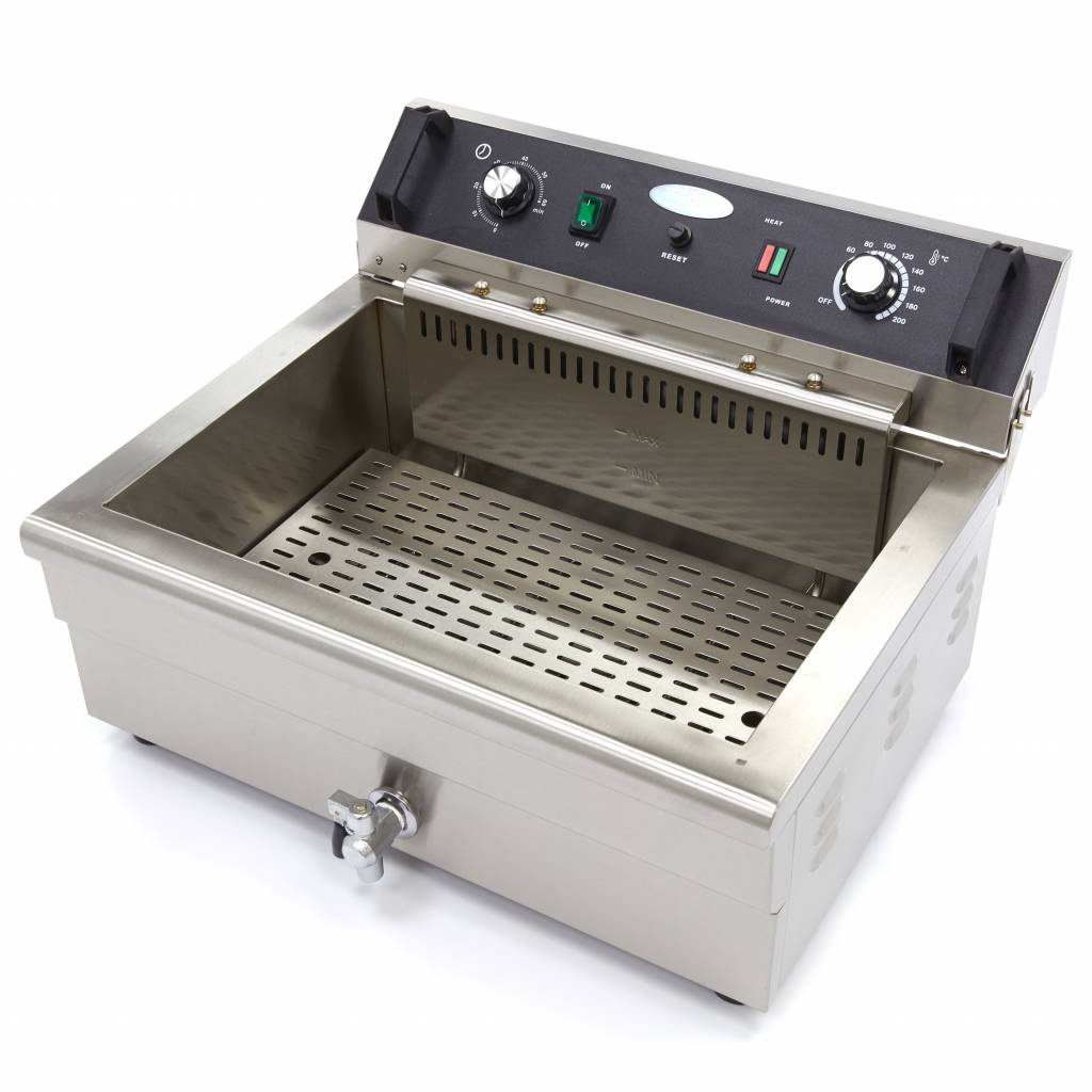Friteuse - Professioneel - 20L - 1 Mand - met Aftapkraan