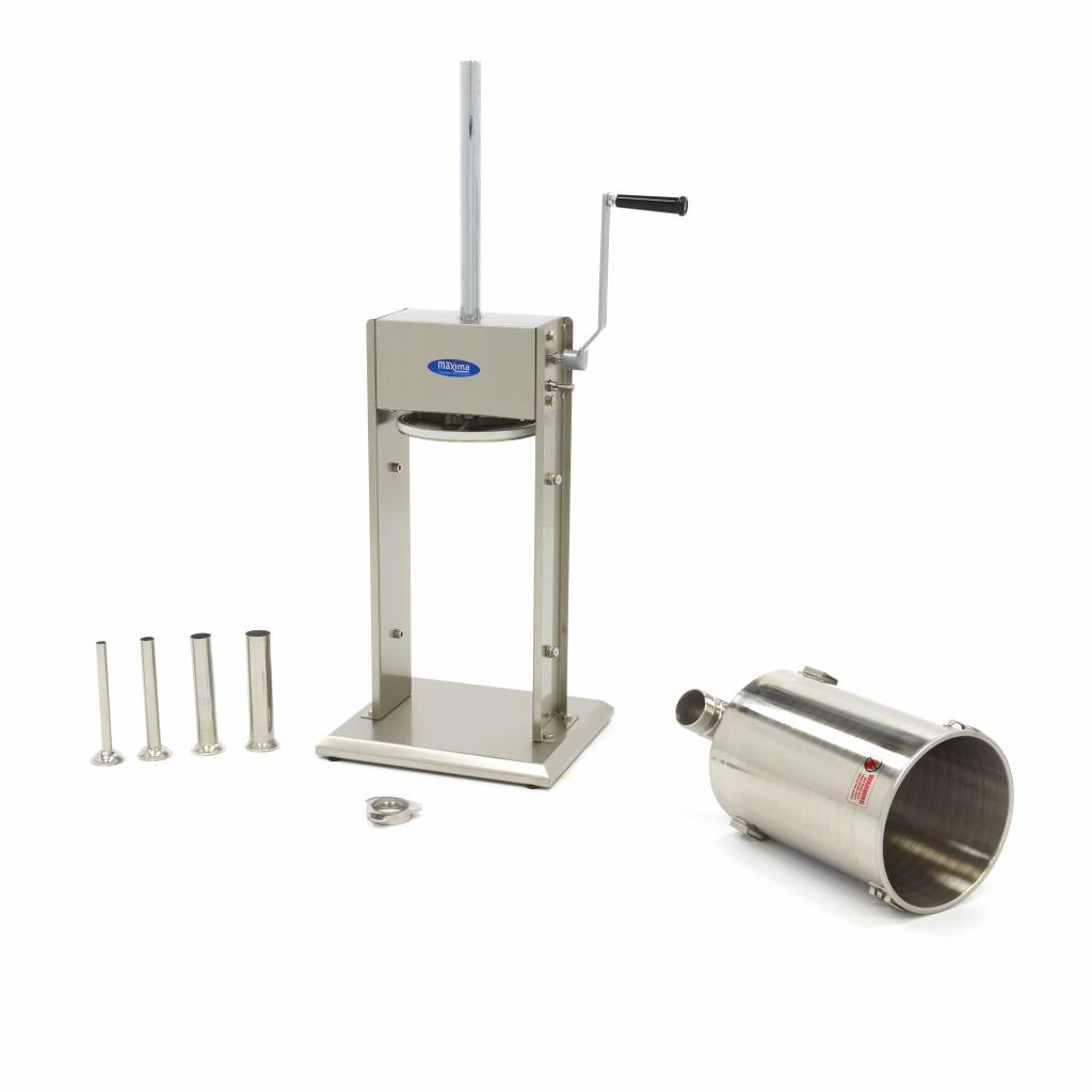 Máquina Rellenar Embutido - Profesional - 12L - Vertical - incl 4 Tubos de Embutición