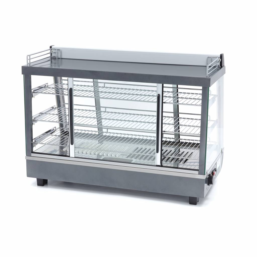 Beheizte Speisevitrine - Professionell - 136L - 91,5cm - 3 Böden