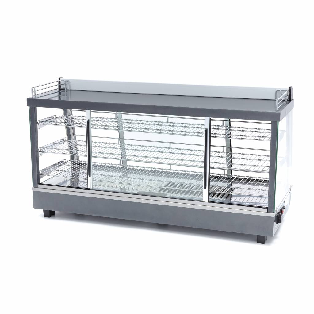Expositor de Alimentos Calentado - Profesional - 186L - 121,5cm - 3 Estantes