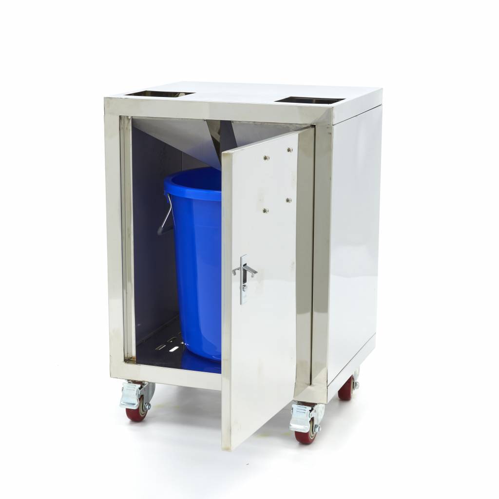 Carrello per spremiagrumi - Professionale - Compatto - Con secchio per gli scarti - Su ruote