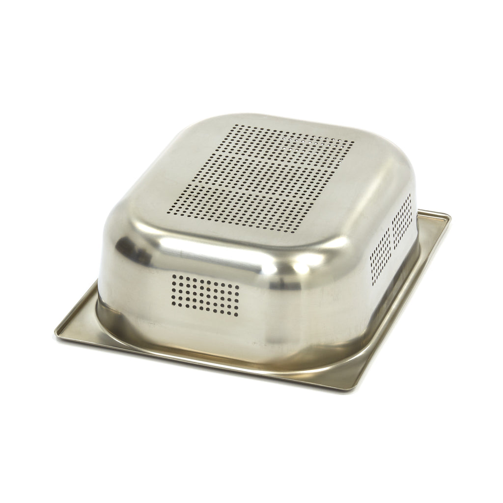 Contenitore Gastronorm - Professionale - 1/2 GN - 10cm di Profondità - Acciaio Inox - Forato