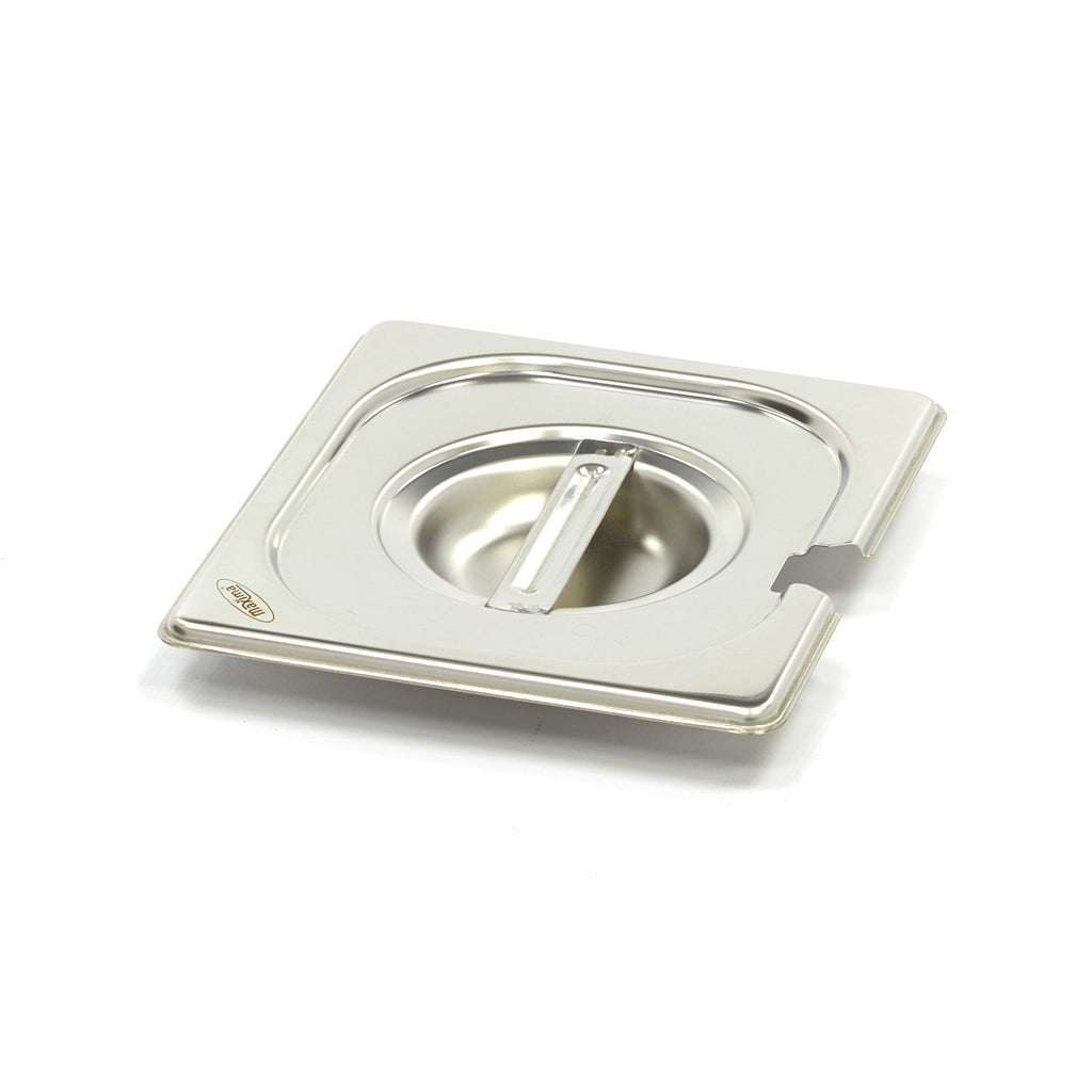 Gastronorm-Deckel - Professionell - 1/6 GN - Edelstahl - Mit Aussparung